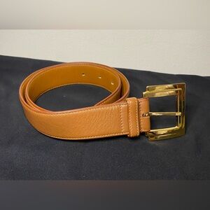 Valentino Garavani Brown Leather Gold Buckle Size XS 70